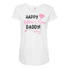 Happy Fathers Day Daddy! Baby Girl Any Name Customized Maternity Scoop Neck T-shirt