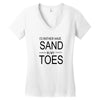 id rather have sand in my toes Women's V-Neck T-Shirt