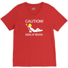 caution men at work V-Neck Tee