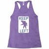 keep left shark Racerback Tank