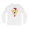 golden retriever dog with red santa's hat Long Sleeve Shirts