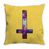 inverted galaxy cross funny  religion banter space fashion new Throw Pillow