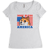 doge bless america Women's Triblend Scoop T-shirt
