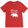 Daddy Bear - Baby Bear Custom Name V-Neck Tee