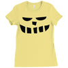 smiling teeth pumpkin face Ladies Fitted T-Shirt