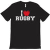 i love rugby mens funny cotton T-Shirt