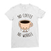 no coffee no workee Ladies Fitted T-Shirt