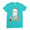 scream floral Ladies Fitted T-Shirt