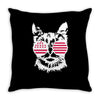 cat usa Throw Pillow