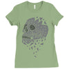 skull triangle Ladies Fitted T-Shirt