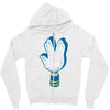 llap foam finger Zipper Hoodie