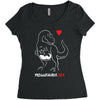 pregnant rex white and red color Women's Triblend Scoop T-shirt