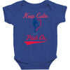 keep calm and pitch on Baby Bodysuit