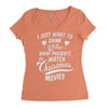 drink wine &amp; watch christmas movies Women's Triblend Scoop T-shirt