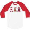 Three Cute But Angry Unicorn 3/4 Sleeve Shirt