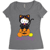 kitty halloween Women's Triblend Scoop T-shirt