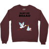 Baby On Board with Stork Crewneck Sweatshirt