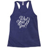 what's your beef Racerback Tank