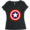 captain america Women's Triblend Scoop T-shirt