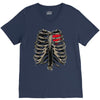 ribcage and heart V-Neck Tee