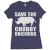 save the chubby unicorns Ladies Fitted T-Shirt