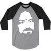 charles manson retro 3/4 Sleeve Shirt