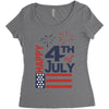 happy 4th of july Women's Triblend Scoop T-shirt