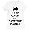 save the planet Ladies Fitted T-Shirt