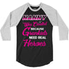 nanny was created because grandkids t shirt 3/4 Sleeve Shirt