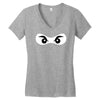 ninja mask eyes martial arts novelty Women's V-Neck T-Shirt