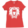 lion head roaring Ladies Fitted T-Shirt