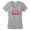 tribut t shirt john mellencamp   kleine rosa h&auml;user Women's V-Neck T-Shirt