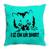 i iz on your shirt funny lolcat geek nerd tee cat s 3xl Throw Pillow
