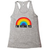 I Am Voting Yes Racerback Tank