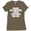 brains are awesome i wish everybody had one Ladies Fitted T-Shirt