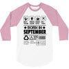 Born In September 3/4 Sleeve Shirt