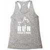born to run forced to work Racerback Tank