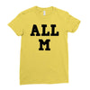 all m Ladies Fitted T-Shirt