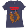 wiener wars dachshund dogs Ladies Fitted T-Shirt