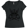 vikings head Women's Triblend Scoop T-shirt
