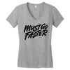 must go faster Women's V-Neck T-Shirt
