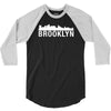 brooklyn city skyline silhouette 3/4 Sleeve Shirt