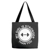 my girl is stronger than you Tote Bags