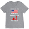 We Stand For The Flag We Kneel For The Fallen V-Neck Tee