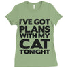plans with my cats tonight Ladies Fitted T-Shirt