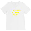 i kissed a boy V-Neck Tee