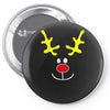 reindeer face novelty christmas Pin-back button
