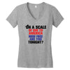 on a scale of one to america how free are you tonight Women's V-Neck T-Shirt