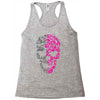 two coloured patterned skull   mens funny Racerback Tank