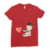 Cute Painter Ladies Fitted T-Shirt